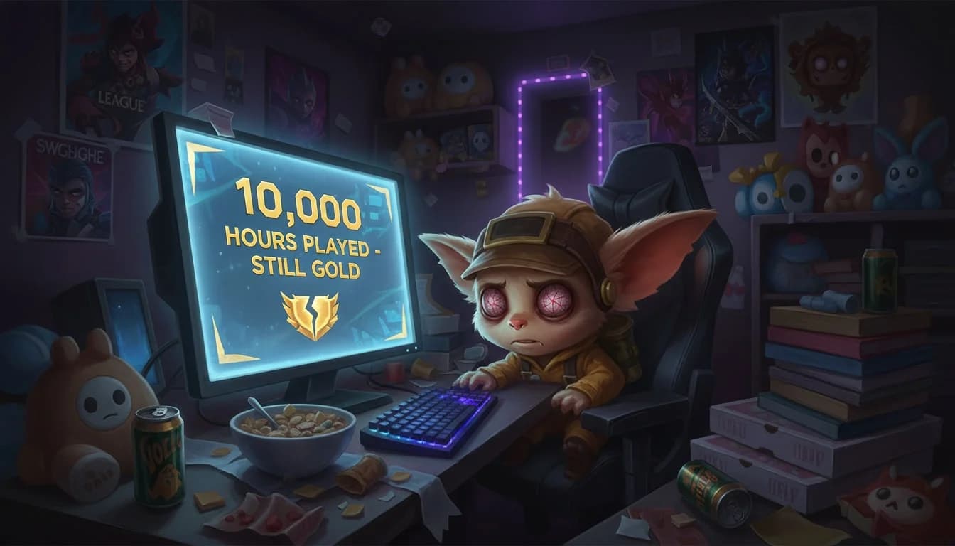 Average League of Legends Hours by Rank (Iron to Challenger)