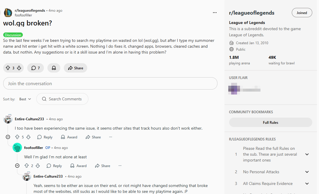 wol.gg broken reddit post