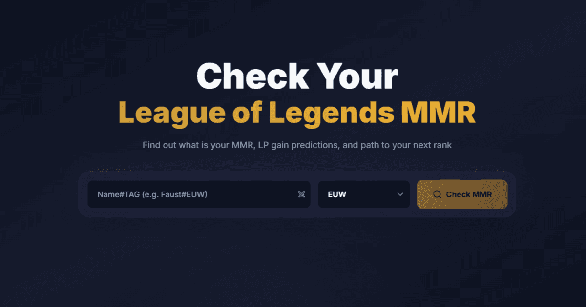 League of Legends MMR Checker by NoobHours - estimated MMR, LP predictions, games to next rank