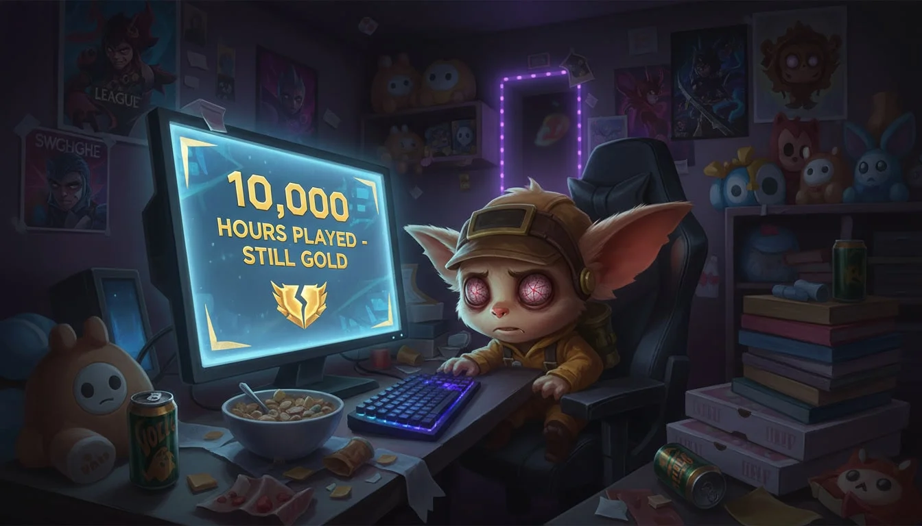 Average League of Legends Hours by Rank (Iron to Challenger)